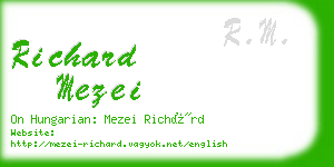 richard mezei business card